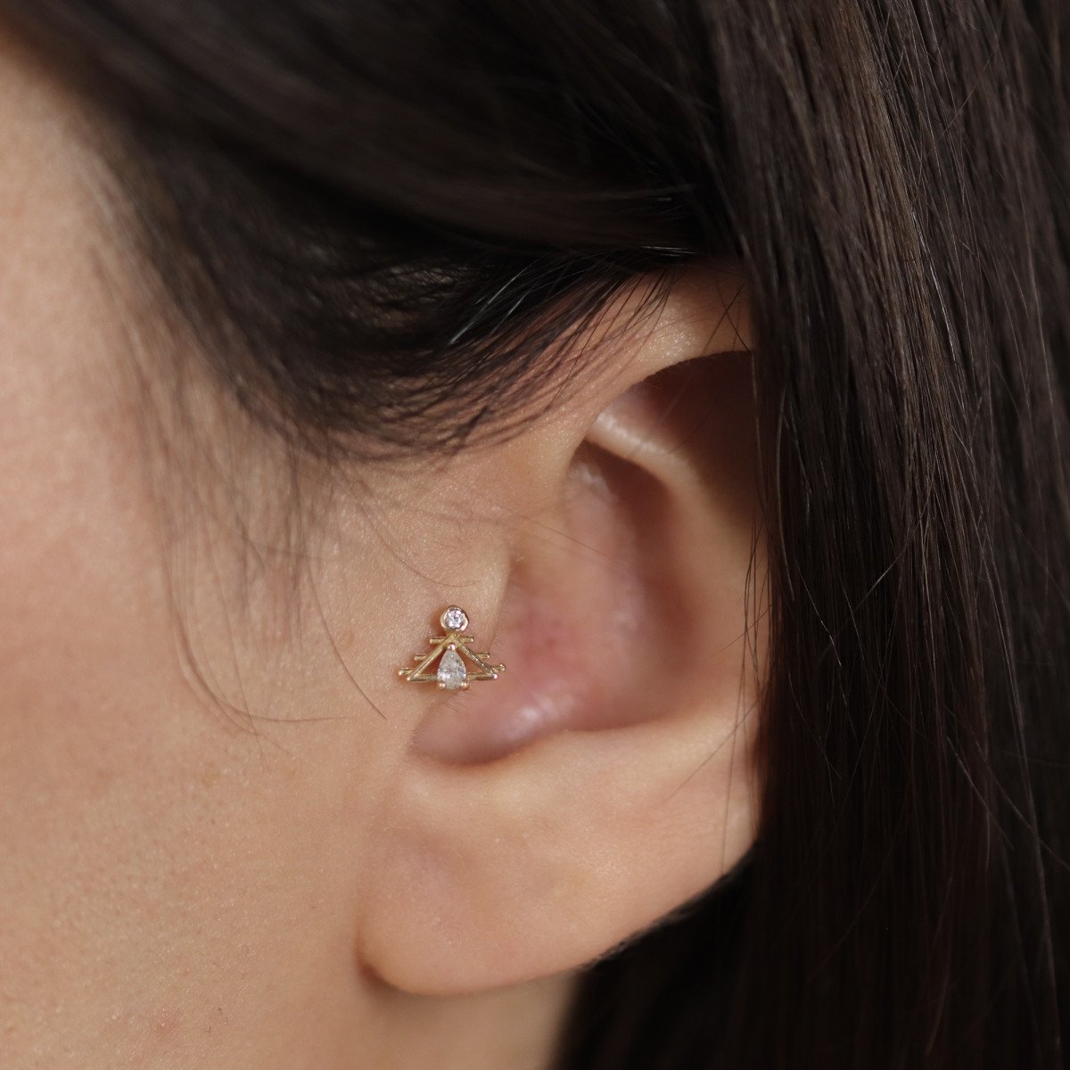 Taşlı Tasarım Piercing