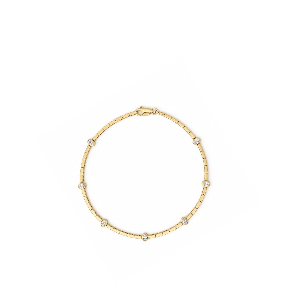 Oval Taşlı Çubuk Bileklik