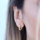 Stone Bone Hoop Earrings