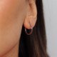 Thin Patterned Hoop Earrings M