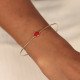 Thin Red Stone Bracelet
