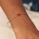 Thin Red Stone Bracelet