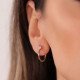 Solitaire Hoop Earrings