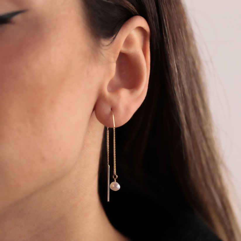 Pearl Chain Earrings
