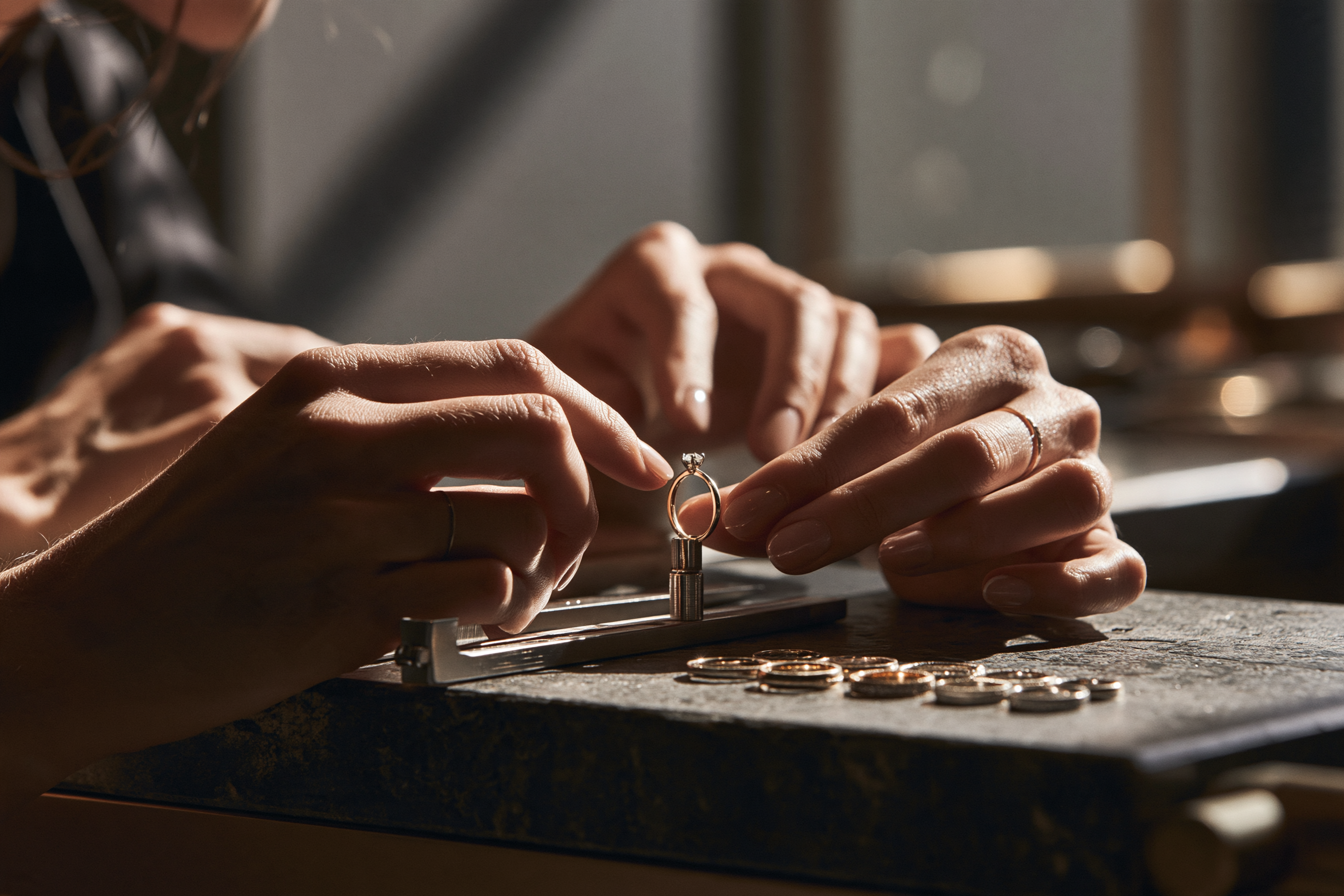 Comparing ring size and design when choosing an engagement ring